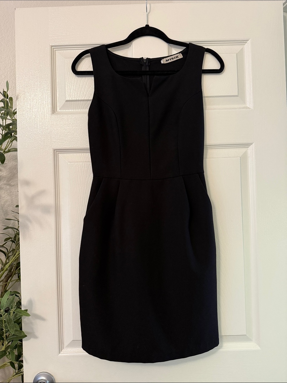 Mystic Black Sleeveless Mini Dress